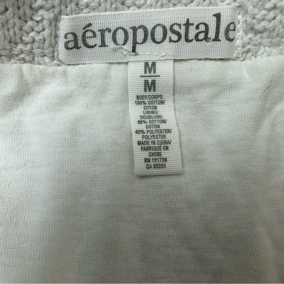 White Knitted Crochet Sun Shape Lined Mini skirt by aeropostale M - Picture 3 of 4